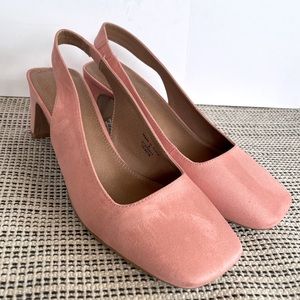 ASOS Sling back pumps pink blush size 6